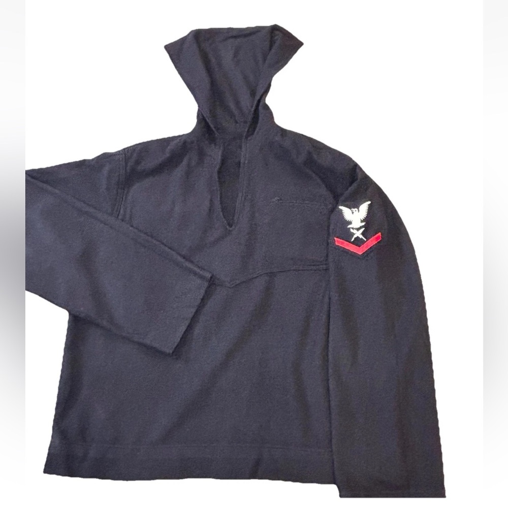 Vintage 1960s Us Navy Jumper Cracker Jack Mens‎ 42 Reg Blue Wool Vietnam Era
